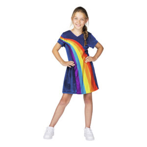 K3 Verkleedjurk – Regenboog Blauw, 9-11 jaar