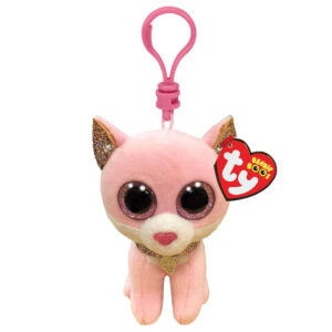 Ty Beanie Boo’s Clip Fiona Pink Cat, 7cm