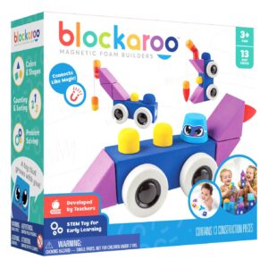 Blockaroo Magnetische Foam Blokken – Voertuigen, 13dlg.