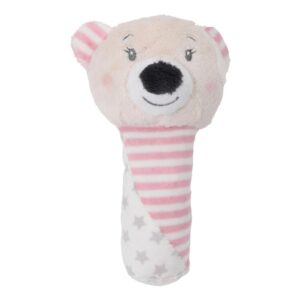 Baby Eco Pluche Rammelaar Beer Staaf – Roze