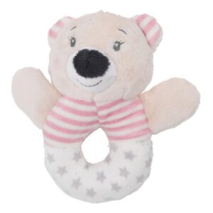 Baby Eco Pluche Rammelaar Beer Rond – Roze