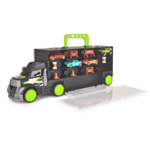 Transporter met 4 Die-cast Auto’s en Accessoires