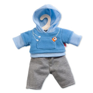 Poppen Jogging Outfit – Blauw, 35-45 cm