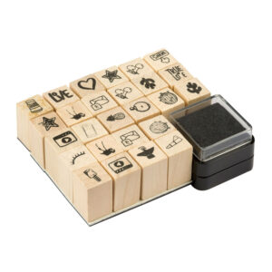 Houten Stempelset – Figuren, 27dlg.