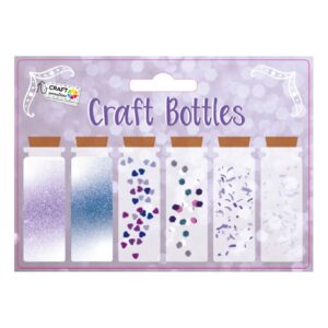 Decoratie Flesjes Glitter, 6 x 15g – Paars