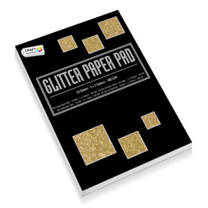 Glitter Papier Blok A4, 10 vellen (2×5 kleuren)