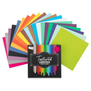 Textuur Knutselkarton – 15x15cm, 80 vellen (20 kleuren)