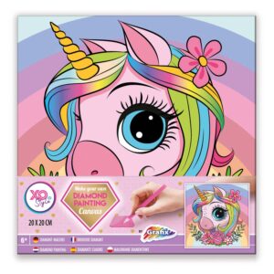Knutselset Diamand Painting Canvas – Eenhoorn