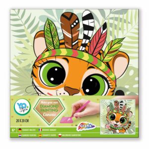 Knutselset Diamand Painting Canvas – Tijger