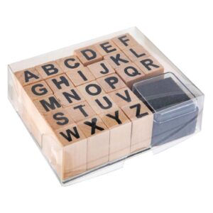 Houten Stempelset – Alfabet, 27dlg.