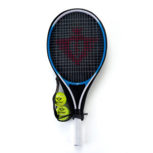 Tennisracket met Hoes en 2 Ballen – Blauw
