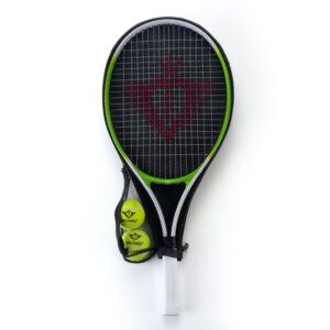 Tennisracket met Hoes en 2 Ballen – Groen